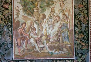 パリの審判のローマ時代のモザイク