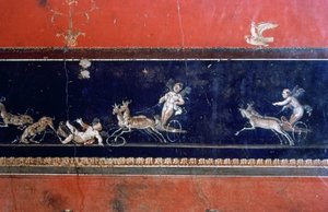 ローマの壁画、ヴェッティの家、ポンペイ、イタリア 作： Unbekannt