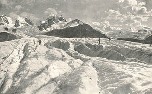 ポントレジーナ近くのロゼック氷河、スイス、エンガディン、1895年。 作： Unbekannt