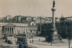 ロシオ広場、ポルトガル、リスボン、1936 作： Unbekannt