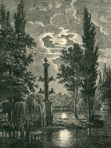 1903年、フランス、エソンヌのメレヴィル城の庭園にある吻側の柱。 作： Unbekannt