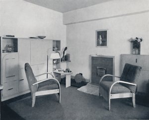 Rowley Gallery of Decorative Art Ltd-ダイニングとリビングを組み合わせた部屋の閉鎖、1939年