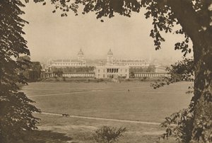 グリニッジの王立海軍兵学校、かつて障害のある船員のための病院、c1935。 作： Unbekannt