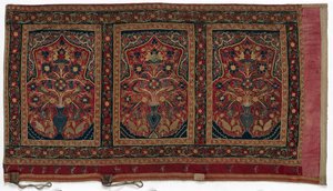 ロイヤルラウンドテントは、3つのパネルA、1834-1848を備えたムハンマドシャー壁パネル用に作られました。 作： Unbekannt