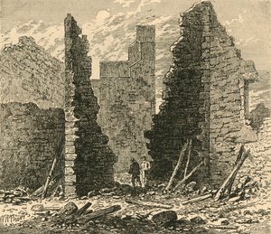 ルートゲートヒルのバービカンの遺跡、1792年、1897年。 作： Unbekannt