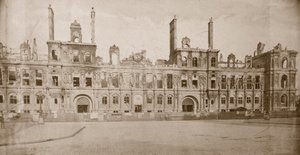 1871年5月、パリのホテルドヴィルの遺跡 作： Unbekannt