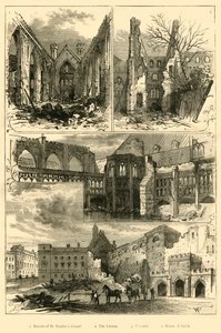 国会議事堂の廃墟、1881年。 作： Unbekannt