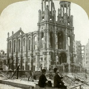 サッターストリートのユダヤ人シナゴーグの遺跡は、1865年と1868年、1906年の大地震に耐えました。 作： Unbekannt