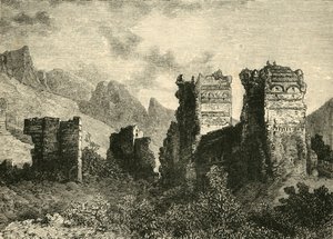 旧市街の城壁の遺跡、アンティオキア、1890年。