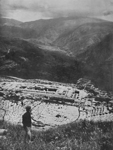 デルファイのアポロ神殿の遺跡、1913年