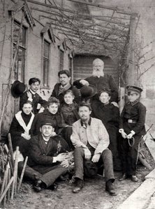 ロシアの作家、アントンチェーホフと家族や友人、1890年 作： Unbekannt