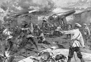 活動中のロシアのバッテリー、日露戦争、1904-5