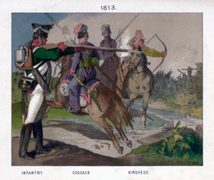 1813年の19世紀のロシアの兵士 作： Unbekannt
