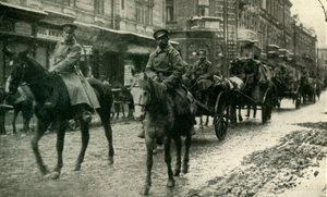 1915年3月、1920年3月、プシェミシルにあるロシアの補給柱。 作： Unbekannt