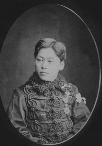 石塚左玄1850-1909年、26歳の時、1876年。 作： Unbekannt