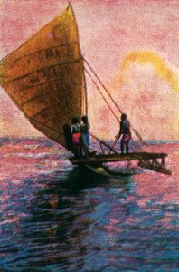 セーリングボート、フィジー、c1928。 作： Unbekannt