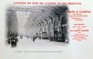 サンラザール駅、パリ、c1900 作： Unbekannt