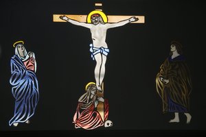 聖アンソニー・コプト教会作品：十字架上のイエス（イスラエル・エルサレム