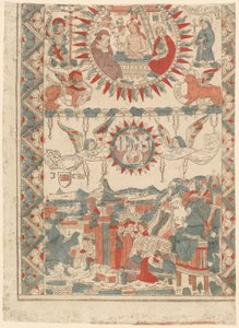 リヨンに到着して説教する聖ボナヴェントゥラ、1480～1490年。 作： Unbekannt