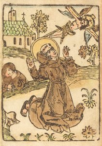 聖痕を受ける聖フランチェスコ、c. 1480年。 作： Unbekannt