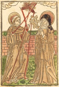 聖フランシスと聖クララ、c。 1480年。 作： Unbekannt