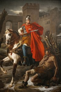 サン・ガティアン（Saint-Gatien）大聖堂の絵画：コートを共有するサン・マルタン（フランス、トゥール