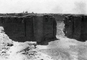 1918年、メソポタミアのマルウィヤタワーから見たサマラ市 作： Unbekannt