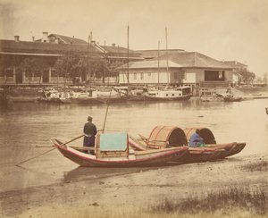 サンパン、1870年代。 作： Unbekannt