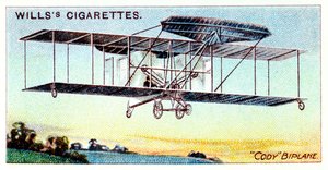 サミュエルフランクリンコーディ、アメリカ生まれのイギリスの飛行士、コーディ複葉機c1909の飛行 作： Unbekannt