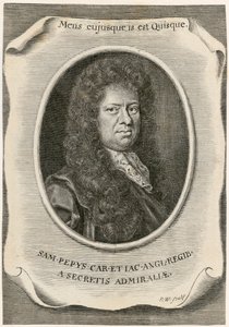 サミュエル・ピープス、英国海軍委員会法書記官、日記作成者、1666年。 作： Unbekannt