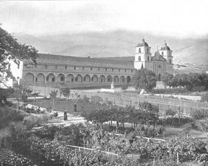 サンタバーバラミッション、カリフォルニア州、アメリカ合衆国、c1900。 作： Unbekannt