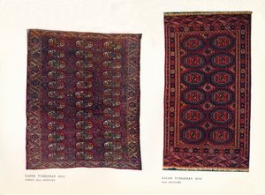 Saryk Turkomanラグ、18世紀初頭およびSalor Turkomanラグ、18世紀 作： Unbekannt