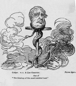 リージェント王子の風刺漫画、c1820。 作： Unbekannt