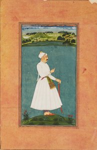 風景の中に立つサワイ・ジャイ・シン、c1730 作： Unbekannt
