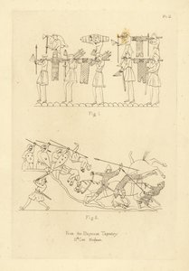 バイユータペストリーに描かれたサクソン人とノルマン人の軍装 作： Unbekannt
