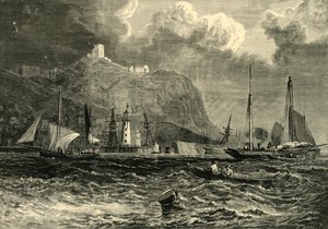 海からのスカボロー城、1898年。