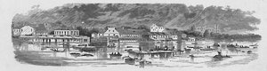 1874年、1883年の洪水時のバトンルージュでのシーン 作： Unbekannt
