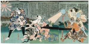 19世紀歌舞伎劇場でのシーン