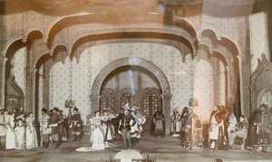 アレクサンドルオストロフスキーの演劇シーン、偽ドミトリー、マリー劇場、モスクワ、ロシア、1870年代