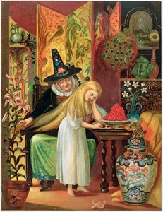 ハンス・クリスチャン・アンデルセンのおとぎ話、雪の女王、1872年のシーン 作： Unbekannt