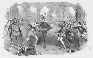 1852年のロイヤルイタリアオペラでのスポースファウストのシーン。 作： Unbekannt
