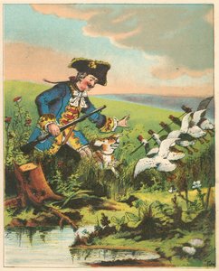 Rudolph Erich Raspe、c1850による男爵ミュンヒハウゼンの冒険のシーン 作： Unbekannt