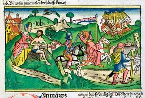 ヨブ記の一場面 作： Unbekannt