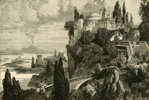 1890年、バラエ近郊のミセナム岬の風景。 作： Unbekannt