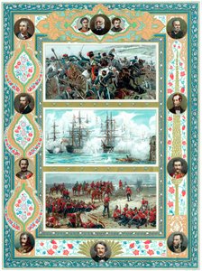 イギリス軍の交戦の場面、c1887