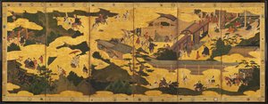 伊勢物語、1600年代半ばのシーン。 作： Unbekannt
