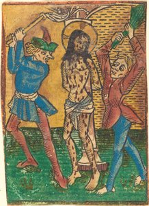 キリストのむち打ち、c。 1490年。 作： Unbekannt
