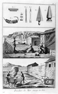 海釣り、ネット製造、1751-1777 作： Unbekannt