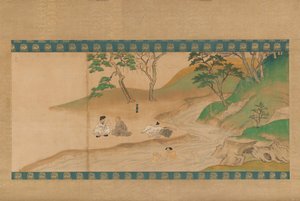 神王寺縁起絵巻 弘仁上人絵伝の一部、14世紀初頭。 作： Unbekannt
