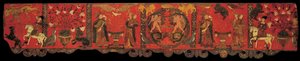 装飾塗装を施した木製パネルのセクション、1770〜1780年代 作： Unbekannt